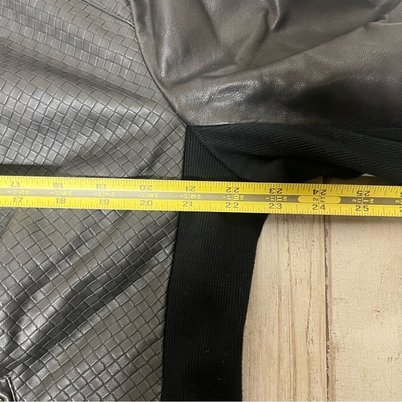 Ivanka Trump Black Moto Jacket Size 1X Gold Accent Button And Zippers - Picture 11 of 11